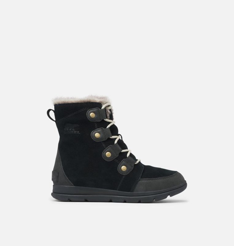 Botas Nieve Sorel Mujer - Explorer™ Joan Bajas Negras/Gris - 64389-OJKF